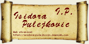 Isidora Pulejković vizit kartica